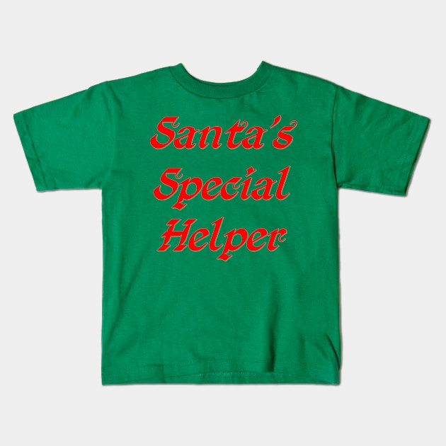 Santa's special helper Kids T-Shirt by Wakingdream